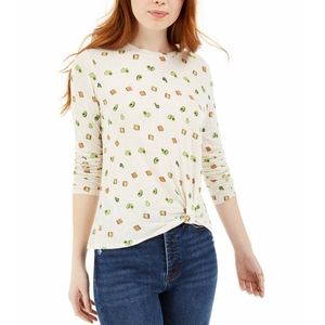 NEW Avocado Toast Printed Twist Front T-Shirt 🥑🍞